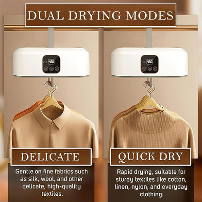 Electric Cloth Warmer – Portable Automatic Wet Clothing Air Warmer for Home, Towel Rack & Warming Bag Use, Fast Drying, White, ABS Material