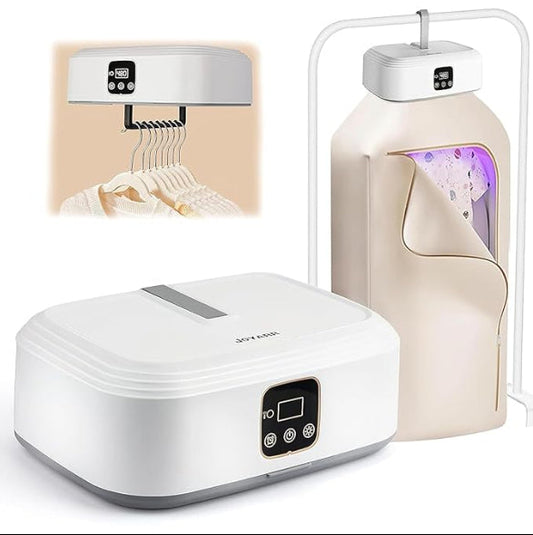 Electric Cloth Warmer – Portable Automatic Wet Clothing Air Warmer for Home, Towel Rack & Warming Bag Use, Fast Drying, White, ABS Material