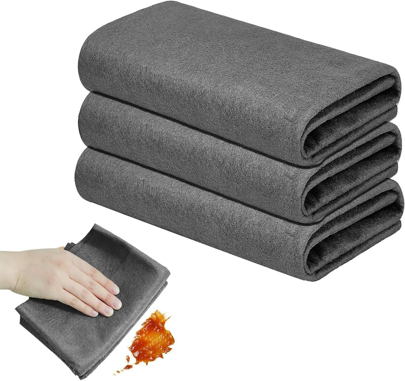 Thickened Magic Cleaning Cloth, Reusable Microfiber Glass Cleaning Cloths, 30X30 CM Lint-Free Cleaning Cloth Streak-Free Miracle Cloth for Tea Towels, Cars, Window, Mirror Glass (Pack of 3)